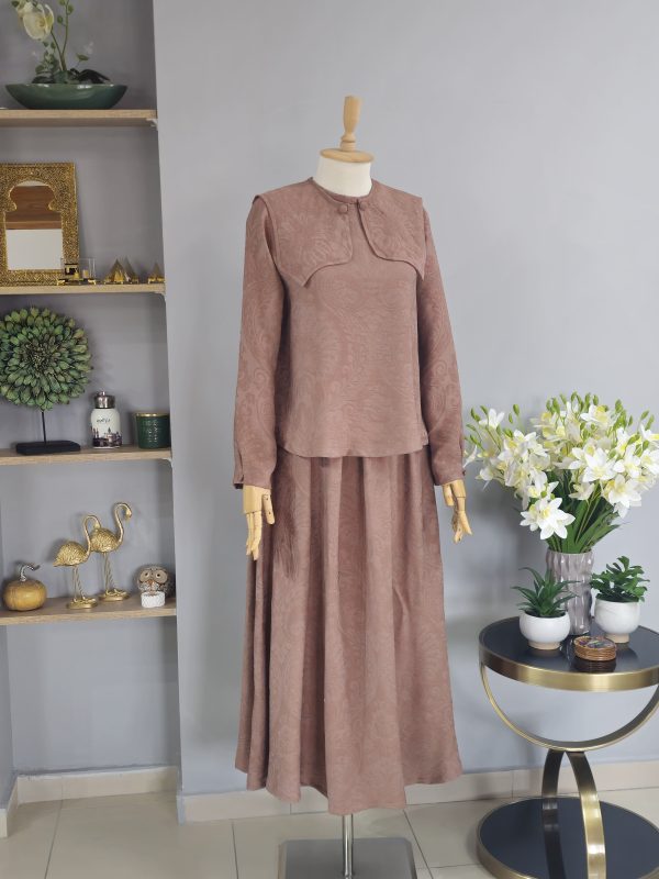 Brokar Kabartma Desen Etekli Takım - Görsel 4