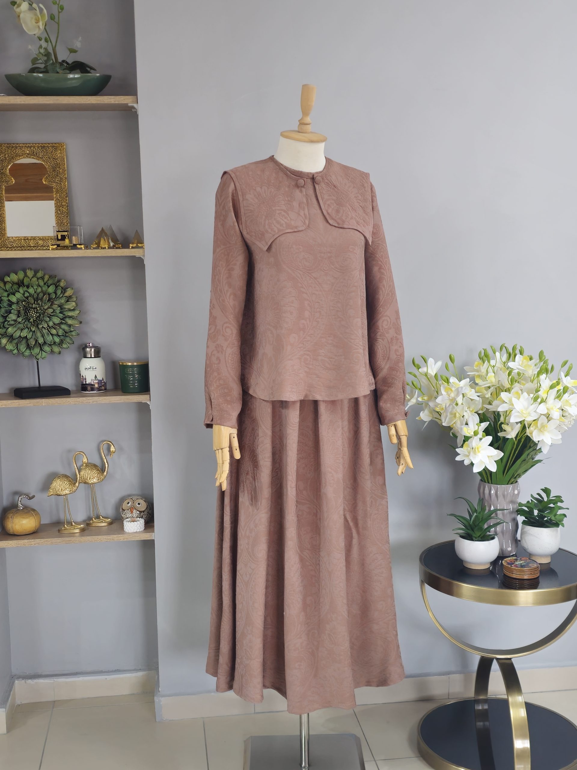 Brokar Kabartma Desen Etekli Takım - Görsel 4