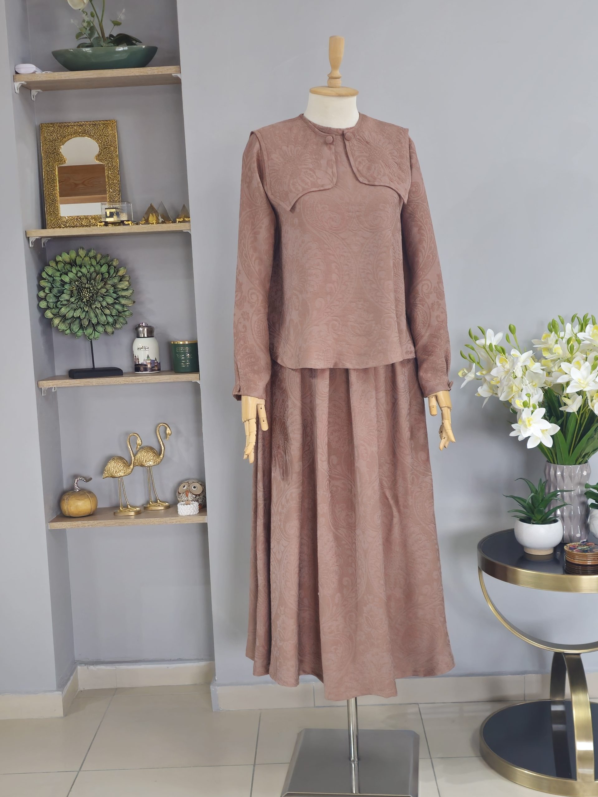 Brokar Kabartma Desen Etekli Takım - Görsel 5