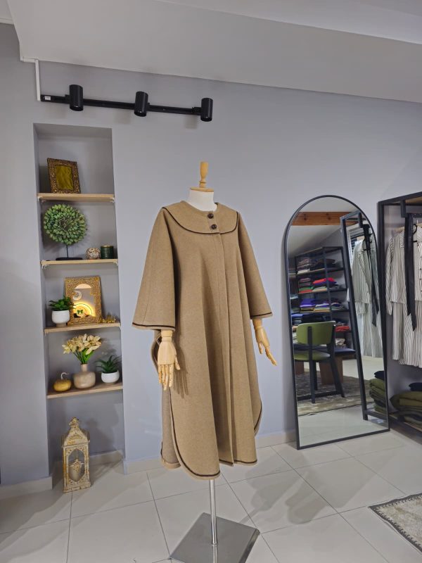 Retro Pelerin Model Taba - Görsel 3