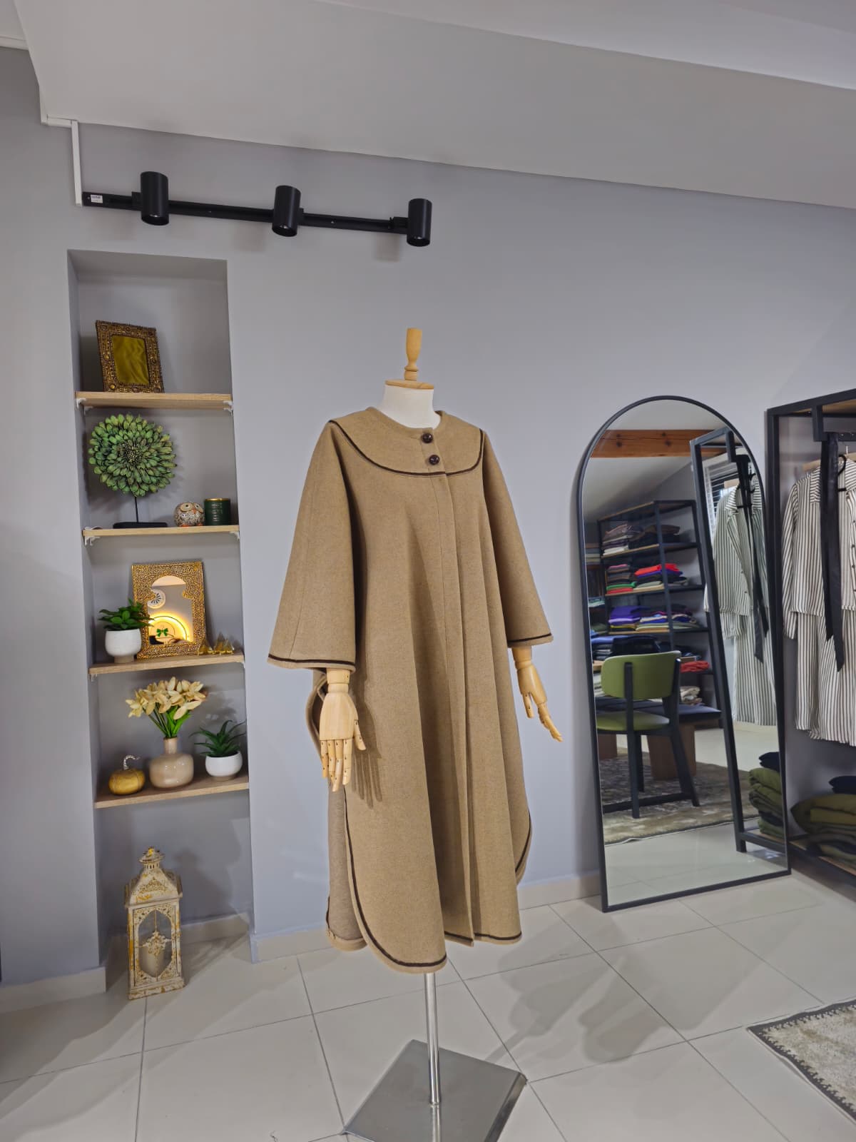 Retro Pelerin Model Taba - Görsel 3