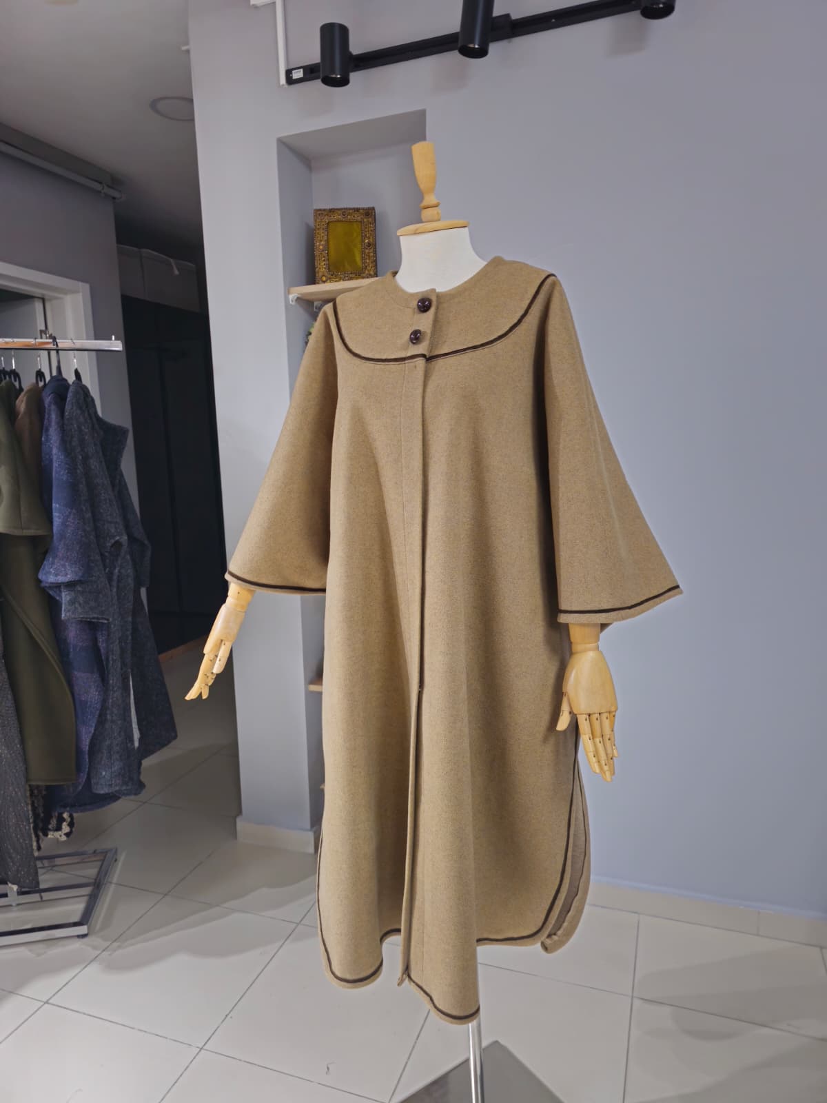 Retro Pelerin Model Taba - Görsel 4