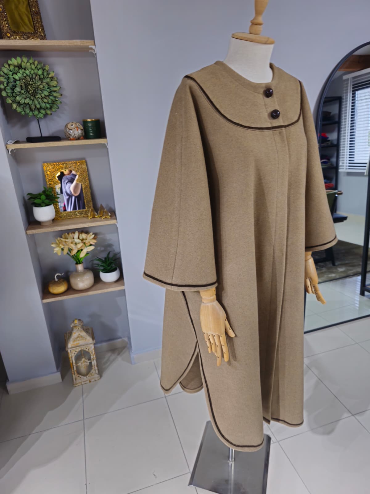 Retro Pelerin Model Taba - Görsel 5